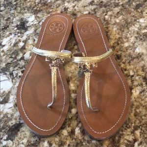 Tory Burch Gold Thong Sandal